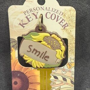 Smile  Personalized Key Cover with Leaf Design